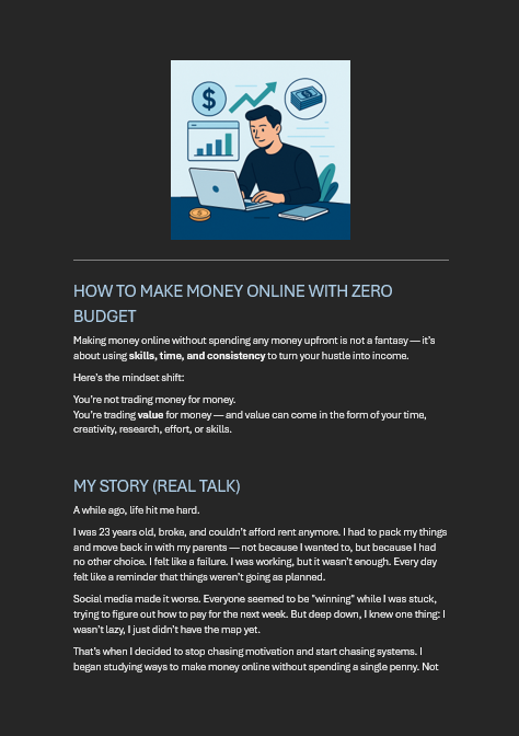 The Real Hustler’s Guide: Make Money Online With Zero Budget